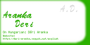 aranka deri business card